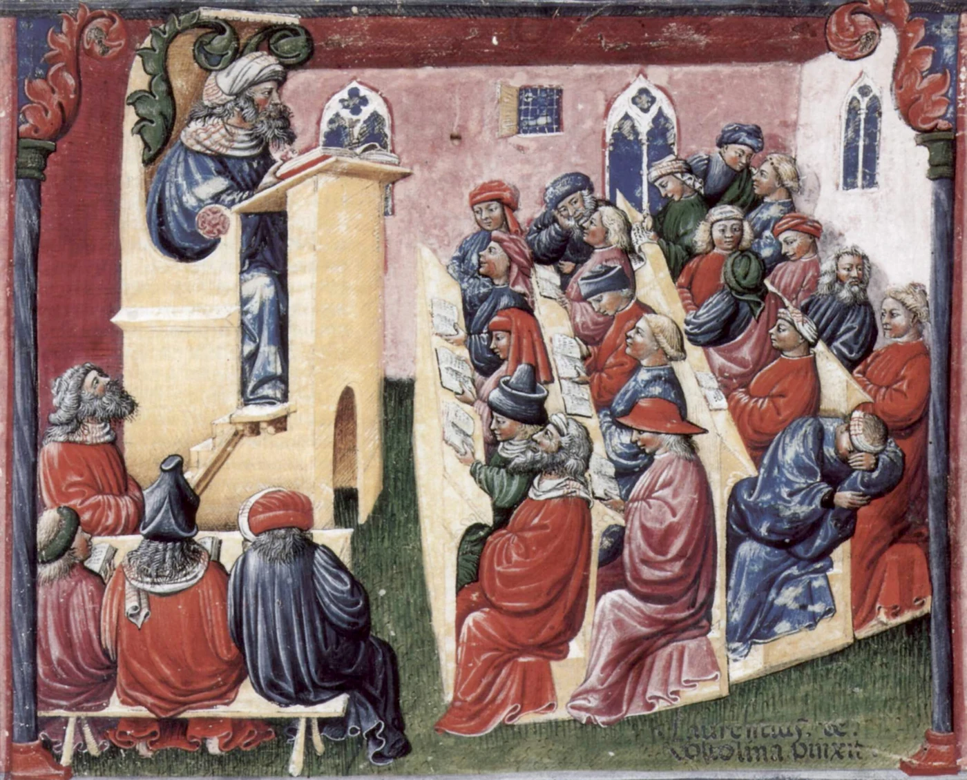 Medieval university lecture