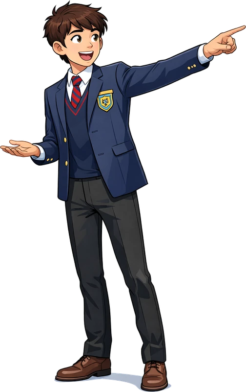 Marcus gesturing toward text