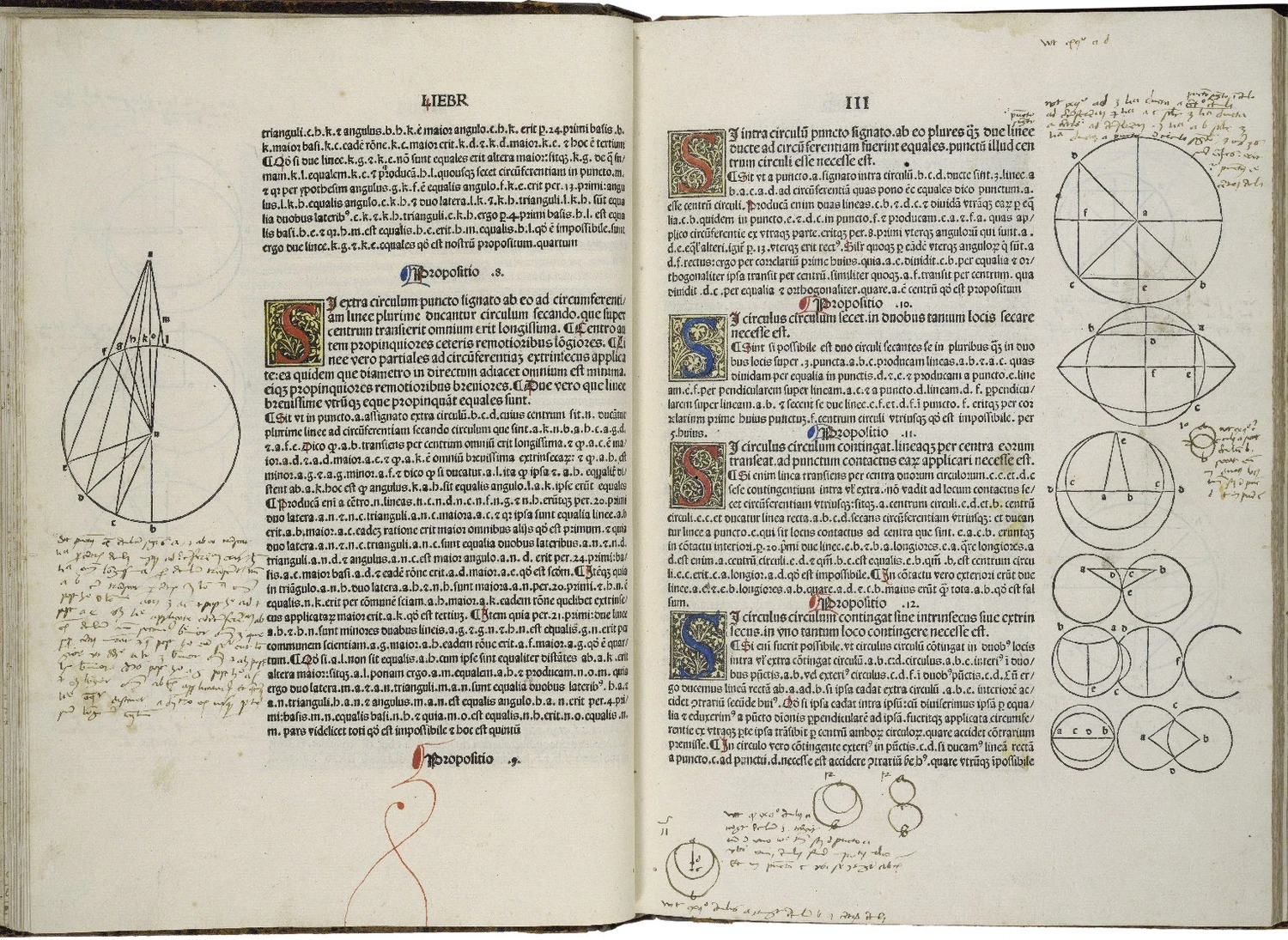First printed edition of Euclid's Elements by Erhard Ratdolt, 1482 &mdash; Latin text with geometric diagrams in the margins